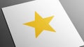 Vividness of the yellow star against the monochrome tones of the Royalty Free Stock Photo