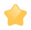 Yellow five-pointed star icon with gradient effect Royalty Free Stock Photo