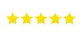 Yellow five stars quality rating icons