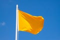 Yellow flag waving Royalty Free Stock Photo
