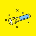 Yellow flashlight icon