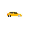 Yellow flat car icon and simple flat symbol for website,mobile,logo,app,UI Royalty Free Stock Photo