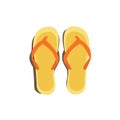 Yellow flip flops