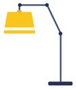 Yellow floor lamp.