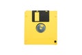 yellow floppy disk Royalty Free Stock Photo