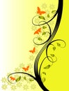 Yellow Floral Background Royalty Free Stock Photo