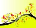 Yellow Floral Background Royalty Free Stock Photo