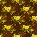 Yellow floral pattern