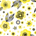 Yellow floral pattern