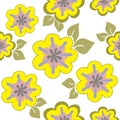 Yellow floral seamless