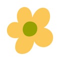 Yellow flower blossom hand drawn Royalty Free Stock Photo