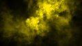 Yellow fog or smoke isolated special effect on the floor. Yellow cloudiness, mist or smog background. Design element Royalty Free Stock Photo