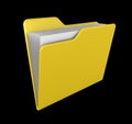 Yellow folder - 3d render