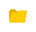 Yellow Folder icon. Web icon for your design. Folder vector icon Royalty Free Stock Photo