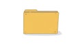 Yellow folder with tabs isolated on transparent background Royalty Free Stock Photo