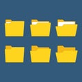 Yellow folder vector.