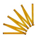 Yellow folding meter