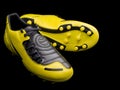 Yellow football boots Royalty Free Stock Photo