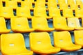 Yellow football seats Royalty Free Stock Photo