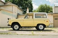 A yellow Ford Bronco, in Mount Union, Pennsylvania Royalty Free Stock Photo