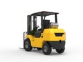 Yellow forklift - back view