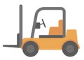 Yellow forklift truck Royalty Free Stock Photo