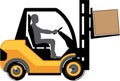 Yellow forklift vector eps