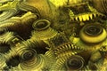 Yellow fractal background