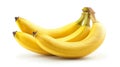 Yellow fragrant bananas on a light background
