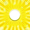 Yellow frame with solars and round clear place Royalty Free Stock Photo