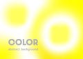 Yellow freeform gradient abstract background. Soft dreamy graphic blur. Trendy vector illustration.