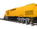 Yellow Freight Train Royalty Free Stock Photo