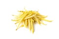 Yellow French Beans, Raw String Beans Pile, Fresh Wax Bean Pods Royalty Free Stock Photo