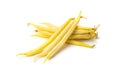 Yellow French Beans, Raw String Beans Pile, Fresh Wax Bean Pods Royalty Free Stock Photo