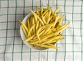 Yellow French Beans, Raw String Beans Pile, Fresh Wax Bean Pods Royalty Free Stock Photo
