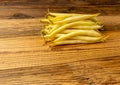 Yellow French Beans, Raw String Beans Pile, Fresh Wax Bean Pods Royalty Free Stock Photo