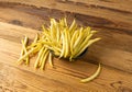 Yellow French Beans, Raw String Beans Pile, Fresh Wax Bean Pods Royalty Free Stock Photo