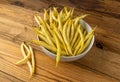 Yellow French Beans, Raw String Beans Pile, Fresh Wax Bean Pods Royalty Free Stock Photo