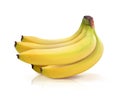 Yellow fresh bananas, realistic image