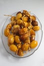 Yellow fresh dates nature age palm panicle Royalty Free Stock Photo