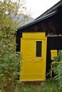 Yellow front door lights - detail Royalty Free Stock Photo