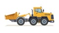 Yellow Front Loader Heavy Construction Machine, vector design Generative AI Royalty Free Stock Photo