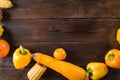 Yellow fruits and vegetables Royalty Free Stock Photo