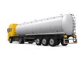 Yellow Fuel Tanker Truck