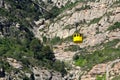 Yellow funicular in Montserrat Mountains