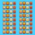 Yellow game icons buttons icons, interface, ui