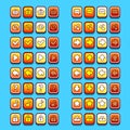 Yellow game icons buttons icons, interface, ui