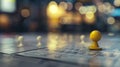 The yellow game piece.AI generated image Royalty Free Stock Photo