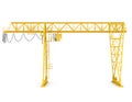 Yellow gantry bridge crane