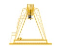 Yellow gantry bridge crane Royalty Free Stock Photo